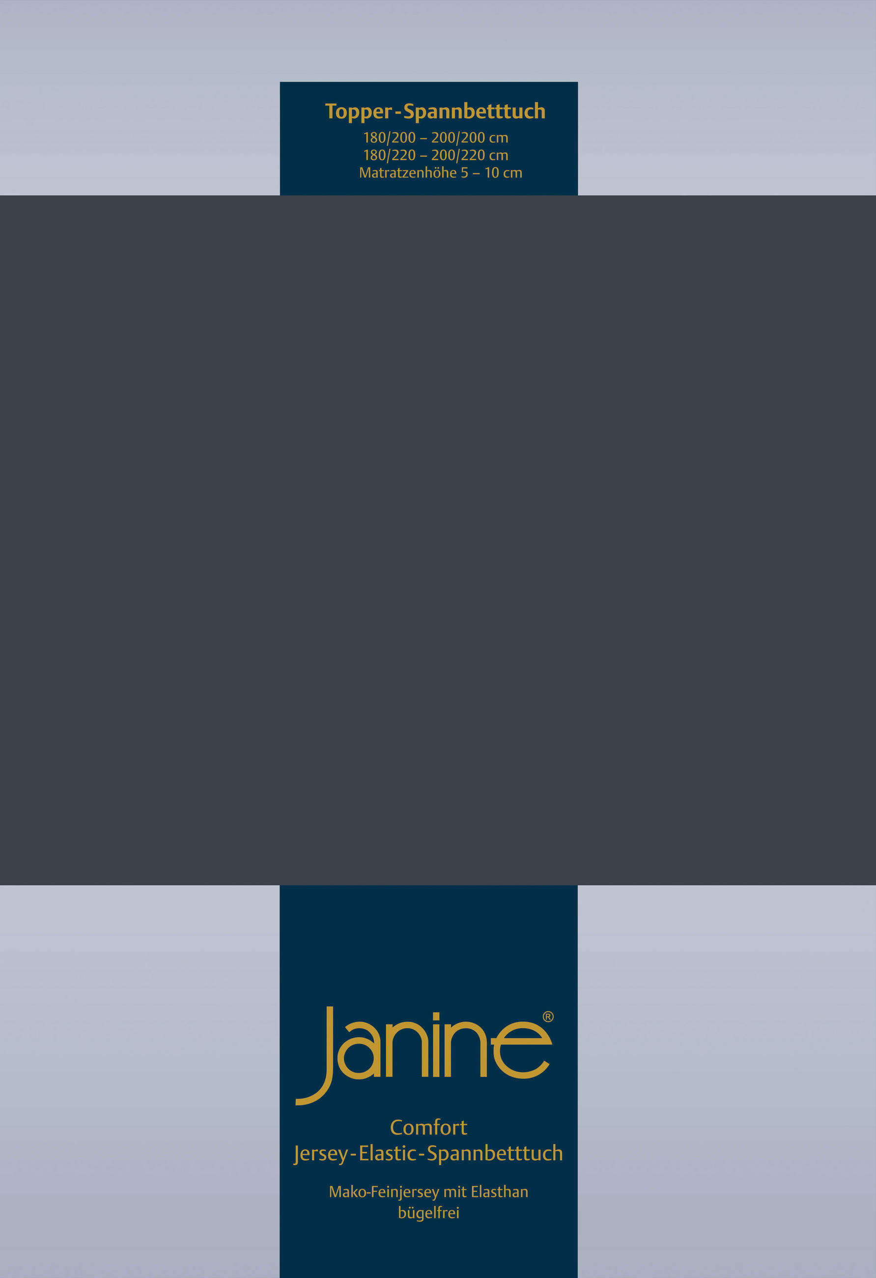 TOPPER-SPANNBETTTUCH Jersey  - Titanfarben, Basics, Textil (150/200/10cm) - Janine