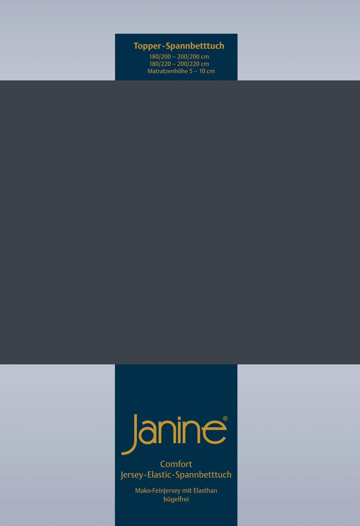 TOPPER-SPANNBETTTUCH Jersey  - Titanfarben, Basics, Textil (150/200/10cm) - Janine