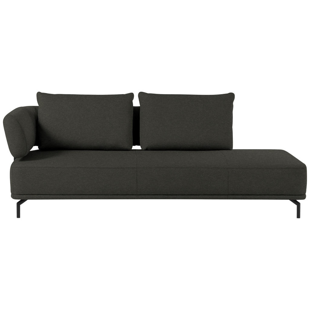 Thumbnail - Dieter Knoll Récamiere Palio, Dunkelbraun, Textil, 227x89x101 cm, Goldenes M, Fußauswahl, Lederauswahl, Stoffauswahl, Ho...