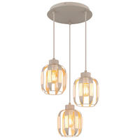 HÄNGELEUCHTE Arlen 38/120 cm   - Sandfarben/Beige, Design, Glas/Textil (38/120cm) - Globo