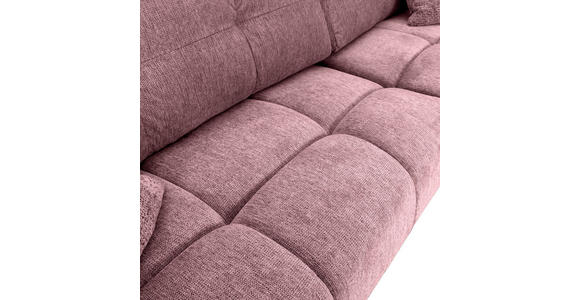 ECKSOFA  in Flachgewebe Altrosa  - Schwarz/Altrosa, KONVENTIONELL, Textil/Metall (295/180cm) - Carryhome