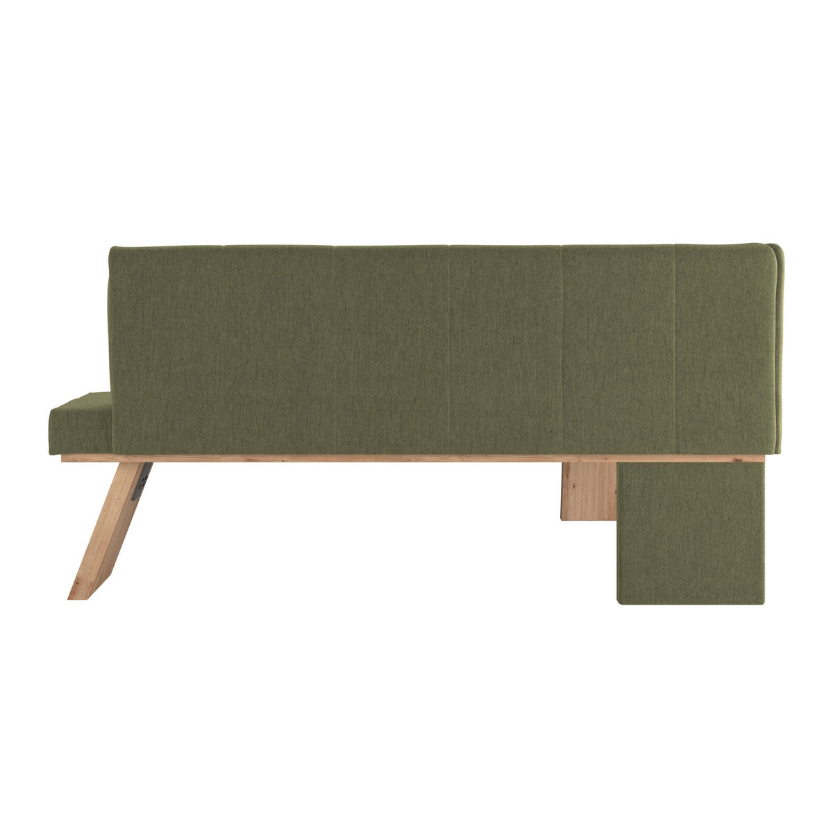 ECKBANK 150/185 cm Webstoff Grün   - Eichefarben/Grün, KONVENTIONELL, Textil (150/185cm)