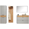 GARDEROBE 4-teilig  in 265,7/205,5/37,1 cm  - Wildeiche/Grau, Design, Glas/Holz (265,7/205,5/37,1cm) - Dieter Knoll