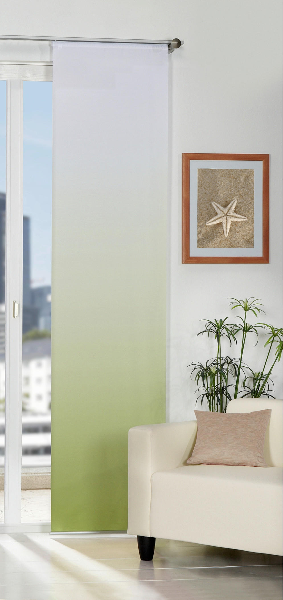 FLÄCHENVORHANG   blickdicht   60/245 cm  - Grün, Design, Textil (60/245cm)