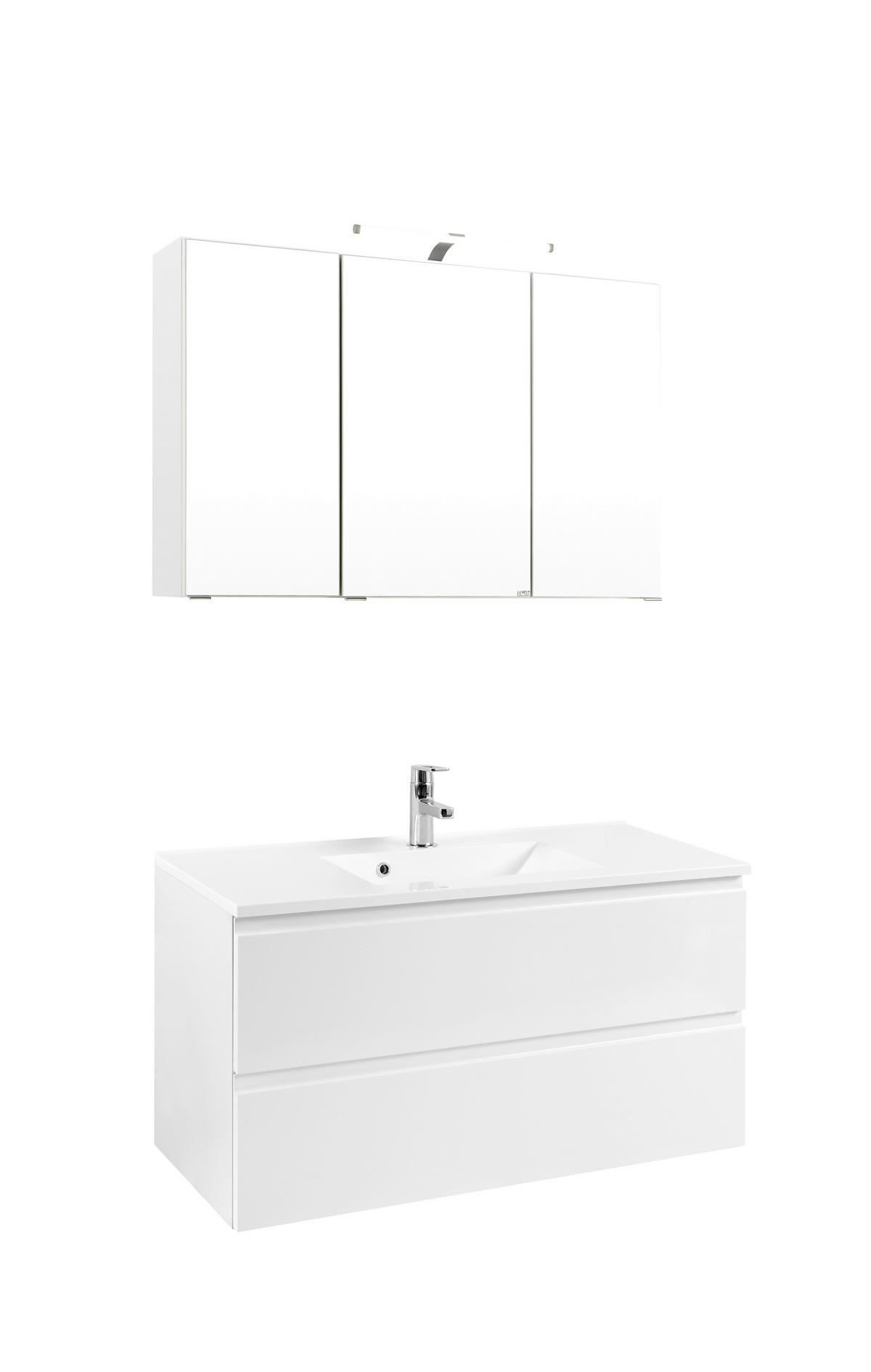 BADEZIMMER  in 100 cm  - Weiß, Design, Holzwerkstoff (100cm) - Held