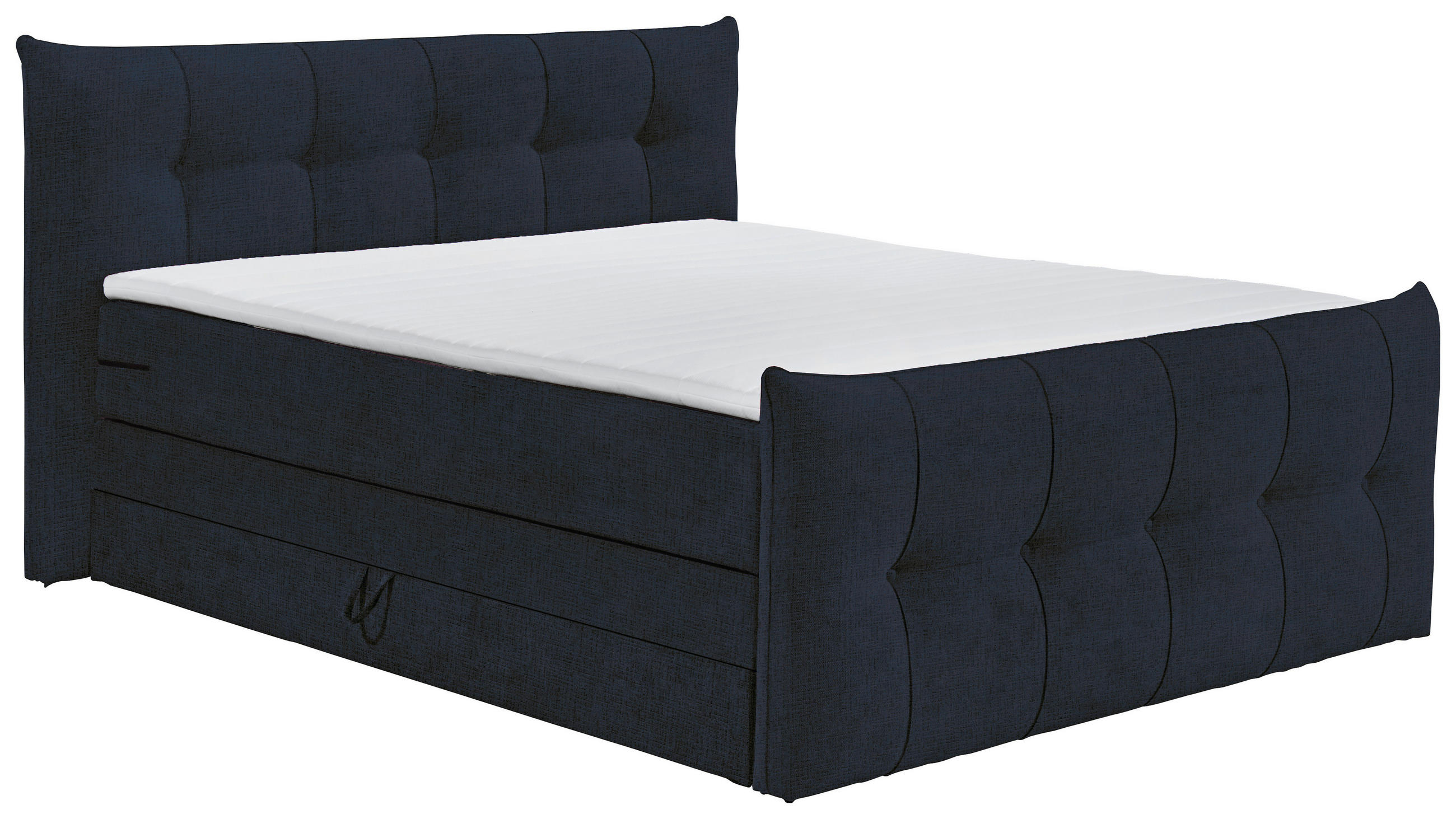 BOXSPRINGBETT 180/200 cm  in Schwarz  - Schwarz, Basics, Holzwerkstoff/Kunststoff (180/200cm) - Esposa