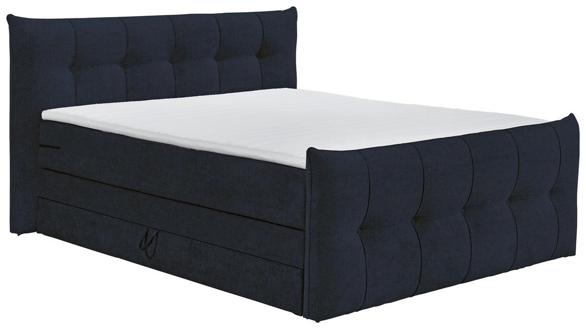 BOXSPRINGBETT 180/200 cm  in Schwarz  - Schwarz, Basics, Holzwerkstoff/Kunststoff (180/200cm) - Esposa