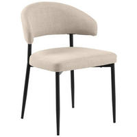 STOL vävt tyg  - beige/svart, Trend, metall/textil (56/77/55cm) - MID.YOU