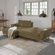 ECKSOFA in Webstoff Olivgrün  - Eichefarben/Olivgrün, Design, Holz/Textil (175/282cm) - Carryhome