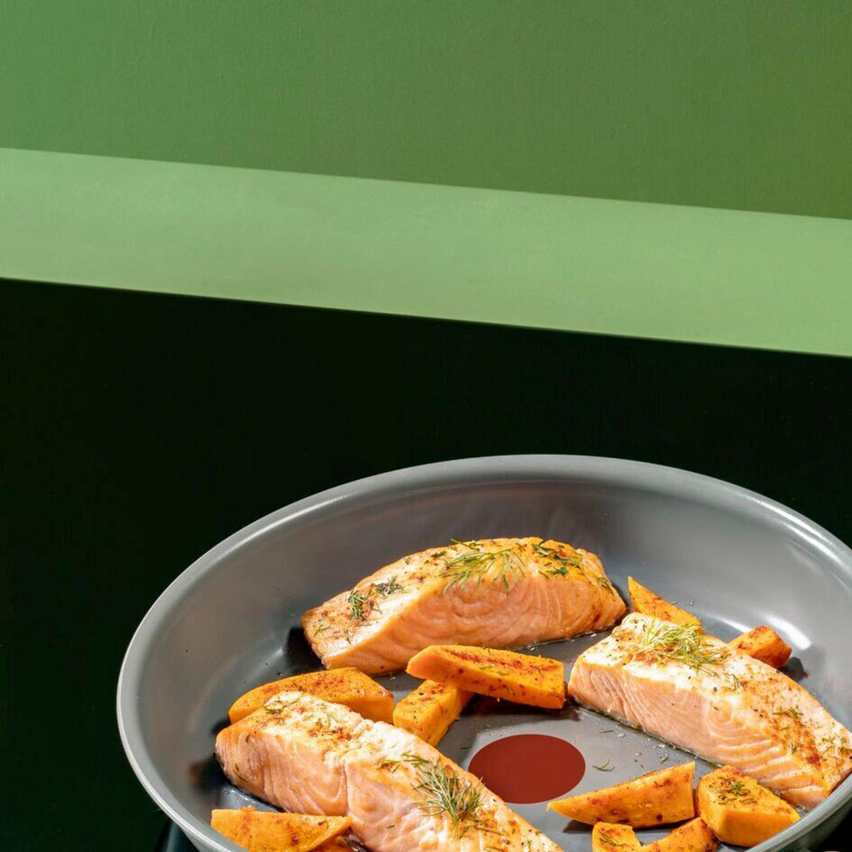 PONEV ZA PEČENJE Renewal 20 cm keramična prevleka  - barve aluminija, Basics, kovina (20cm) - Tefal