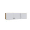 REHAUSSE ARMOIRE 136/39/54 cm   - Weiss/Silberfarben, Design, Holzwerkstoff/Kunststoff (136/39/54cm) - Boxxx