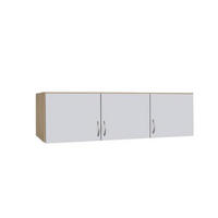 REHAUSSE ARMOIRE 136/39/54 cm   - Weiss/Silberfarben, Design, Holzwerkstoff/Kunststoff (136/39/54cm) - Boxxx