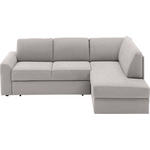 ECKSOFA in Webstoff Grau  - Schwarz/Grau, KONVENTIONELL, Kunststoff/Textil (227/167cm) - Venda