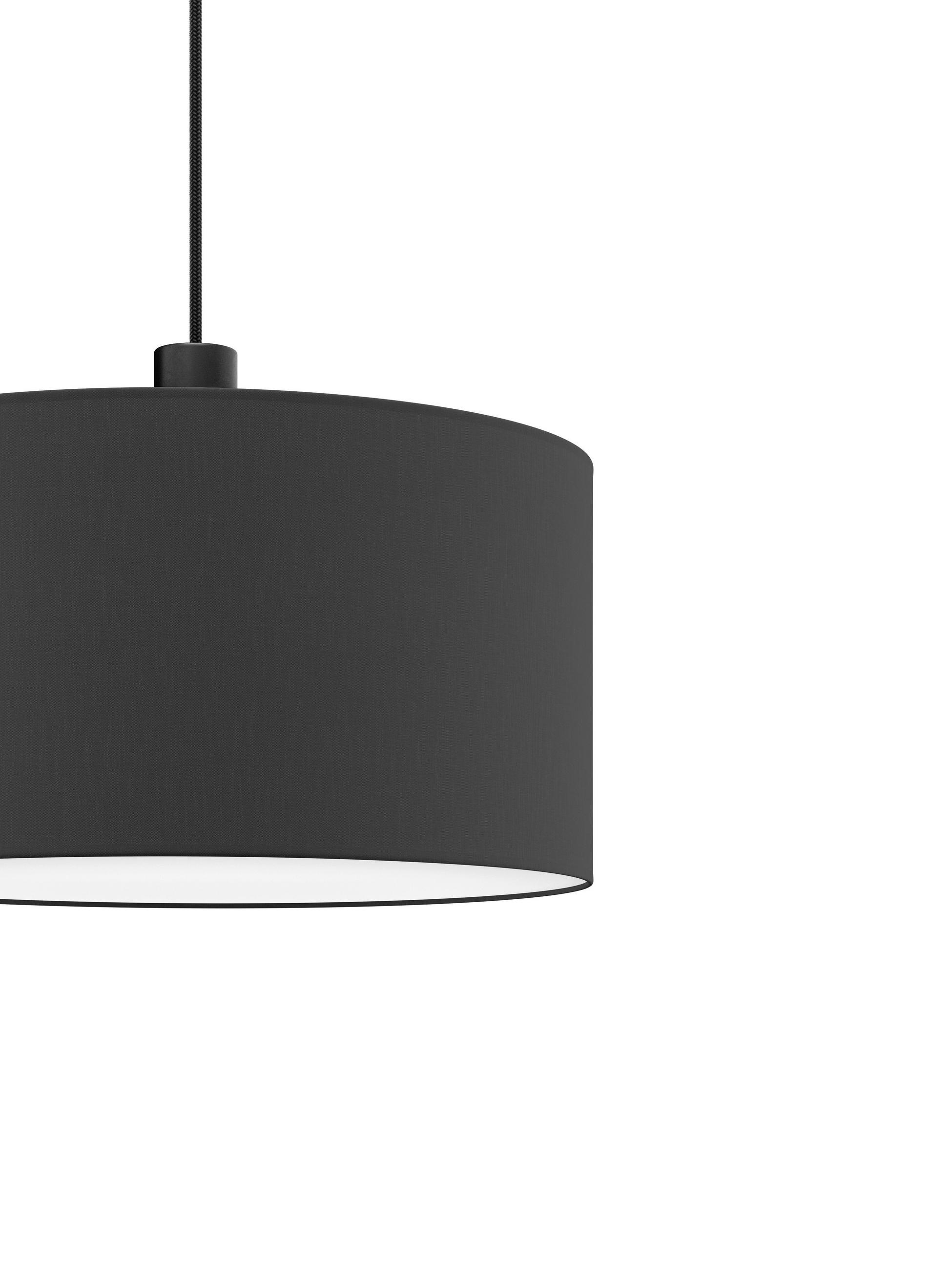 FÜGGŐLÁMPA 50/130 cm  - fekete, Basics, műanyag/textil (50/130cm)