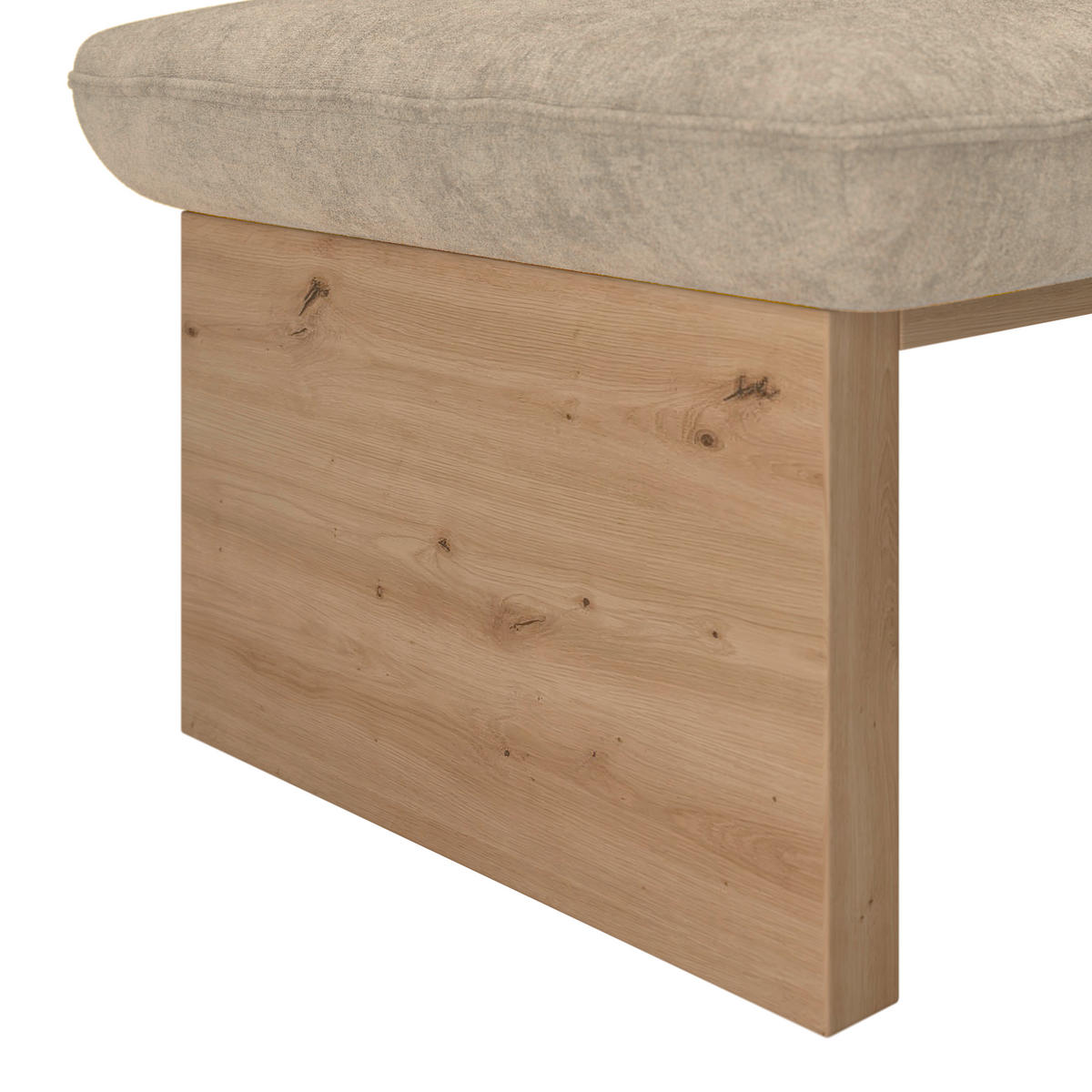 ECKBANK 212/170 cm Webstoff Beige Eiche Sperrholz   - Eichefarben/Beige, KONVENTIONELL, Holz/Textil (212/170cm) - James Wood