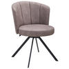 STUHL Mikrofaser Anthrazit, Grau  - Anthrazit/Grau, Design, Textil/Metall (62/83/64cm) - Venjakob
