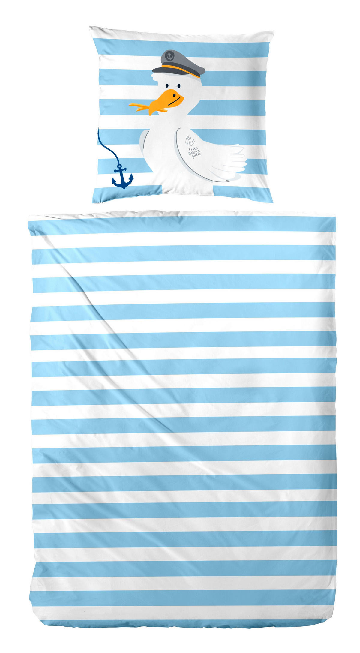 BETTWÄSCHE Renforcé 135/200 cm  - Blau, Basics, Textil (135/200cm)