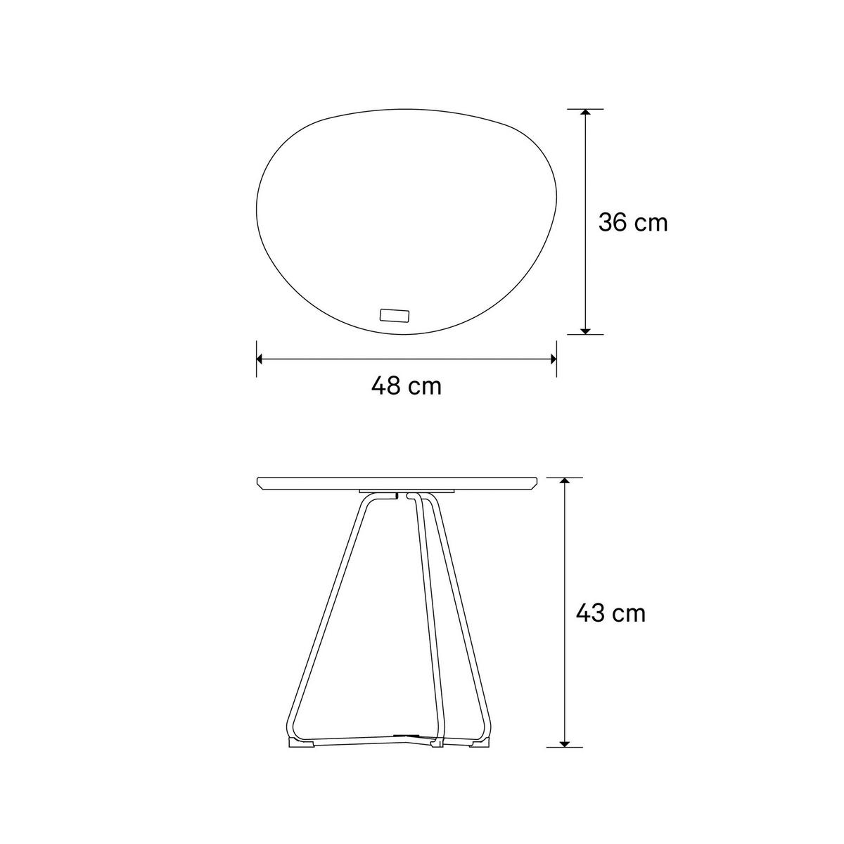 BEISTELLTISCH in Holz, Metall, Holzwerkstoff 47,5/35,7/43 cm  - Design, Holz/Holzwerkstoff (47,5/35,7/43cm) - Joop!