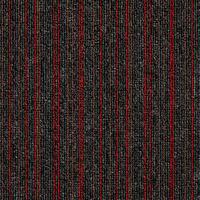 TEPPICHFLIESE Astra Stripe 520 50/50 cm  in Grau, Rot  - Rot/Grau, Basics, Textil (50/50cm)