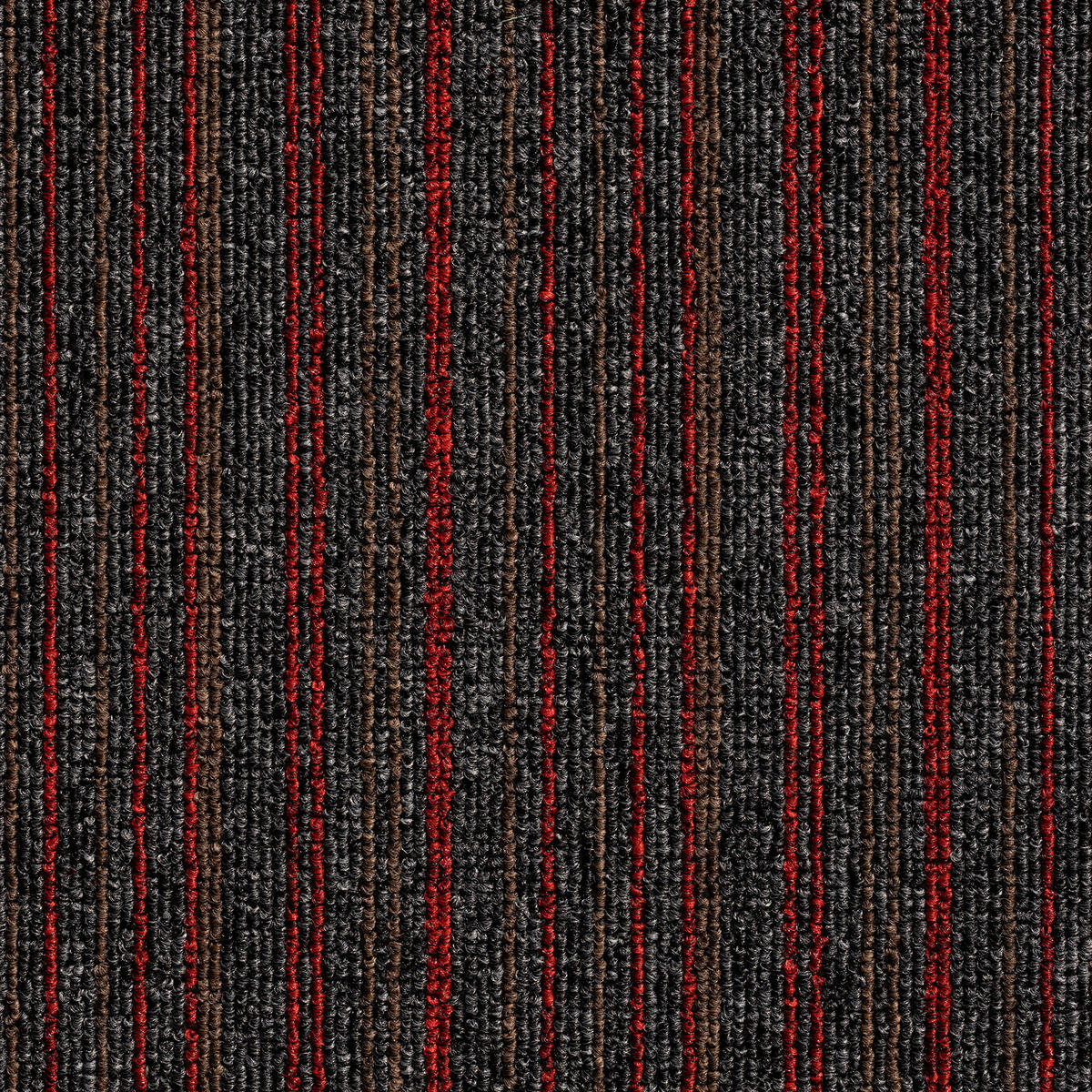 TEPPICHFLIESE Astra Stripe 520 50/50 cm  in Grau, Rot  - Rot/Grau, Basics, Textil (50/50cm)