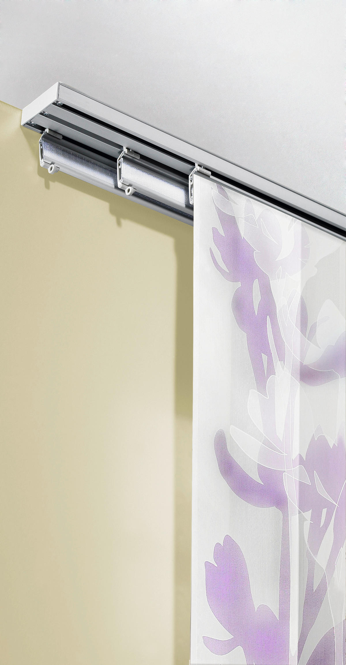FLÄCHENVORHANGSCHIENE  160 cm  - Weiß, Design, Metall (160cm) - Homeware