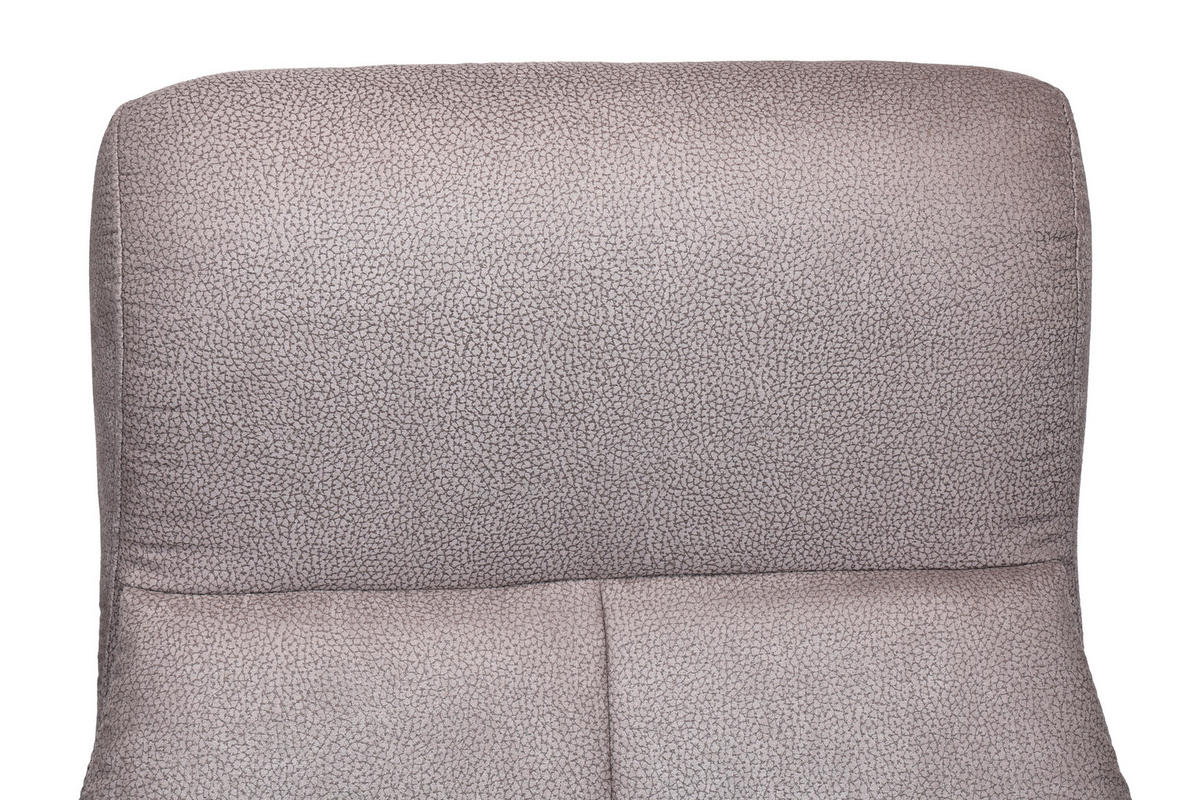 CHEFSESSEL Webstoff Grau, Alufarben  - Alufarben/Grau, Design, Textil/Metall (78/115-122/81cm) - Novel