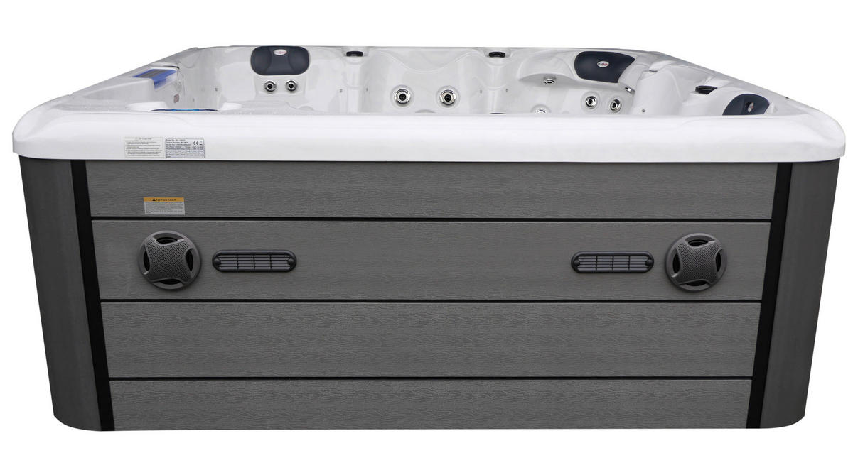 WHIRLPOOL Lucca  - Grauweiß, KONVENTIONELL, Kunststoff (220/220/95cm) - Sanotechnik