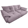 BIGSOFA Webstoff Flieder  - Flieder/Schwarz, KONVENTIONELL, Kunststoff/Textil (243/90,5/130cm) - Ambia Home
