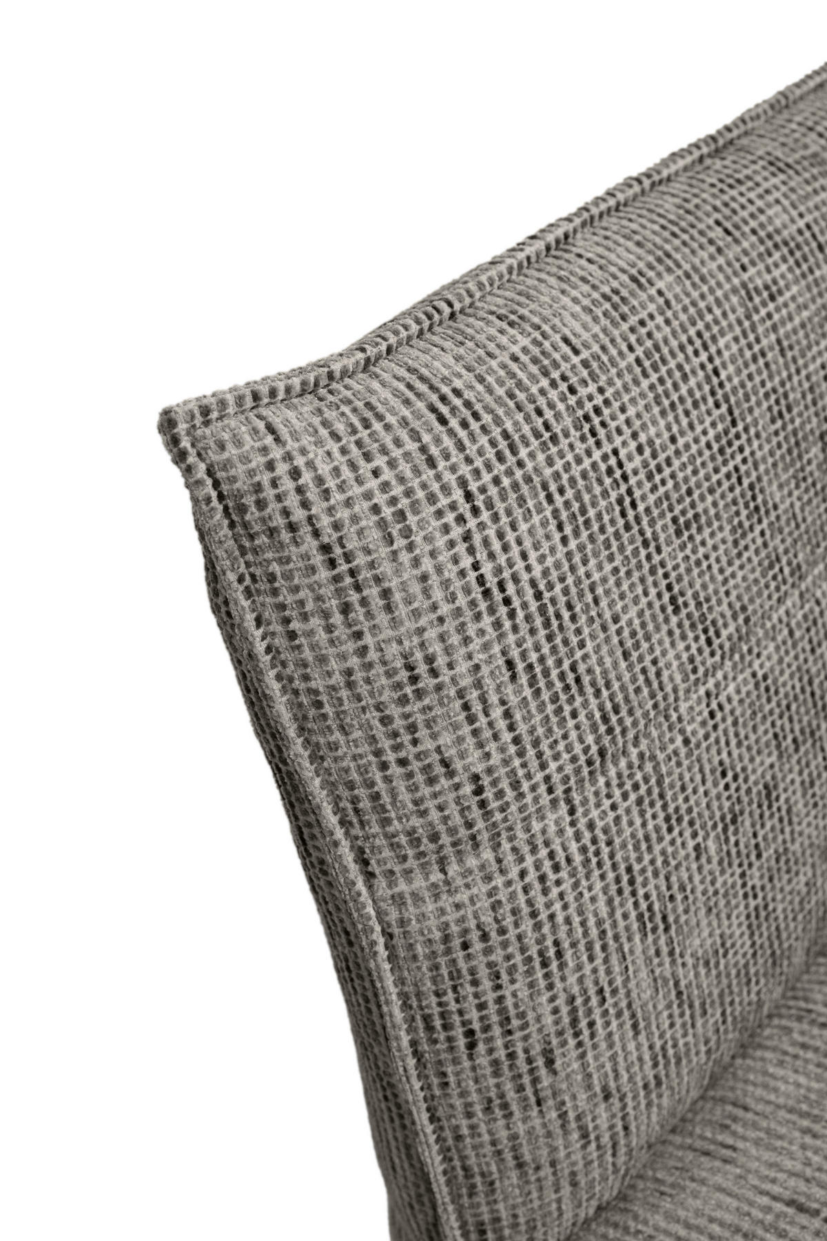 SITZBANK 179/86/65 cm Chenille Anthrazit, Eichefarben Eiche massiv Holz  - Eichefarben/Eschefarben, KONVENTIONELL, Holz/Textil (179/86/65cm) - Valdera