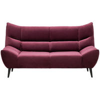 2-SITZER-SOFA Mikrofaser Weinrot  - Weinrot/Schwarz, Design, Textil/Metall (190/106/99cm) - Xora