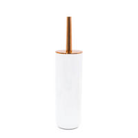 WC-BÜRSTENGARNITUR in Kunststoff  Kunststoff   - Weiß/Kupferfarben, Basics, Kunststoff (9/37,3/9cm) - Sadena