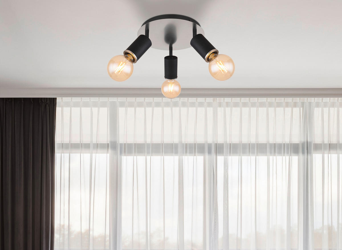 REFLEKTOR  JOSEBA      28/18 cm       - črna/barve niklja, Basics, kovina/les (28/18cm) - Globo