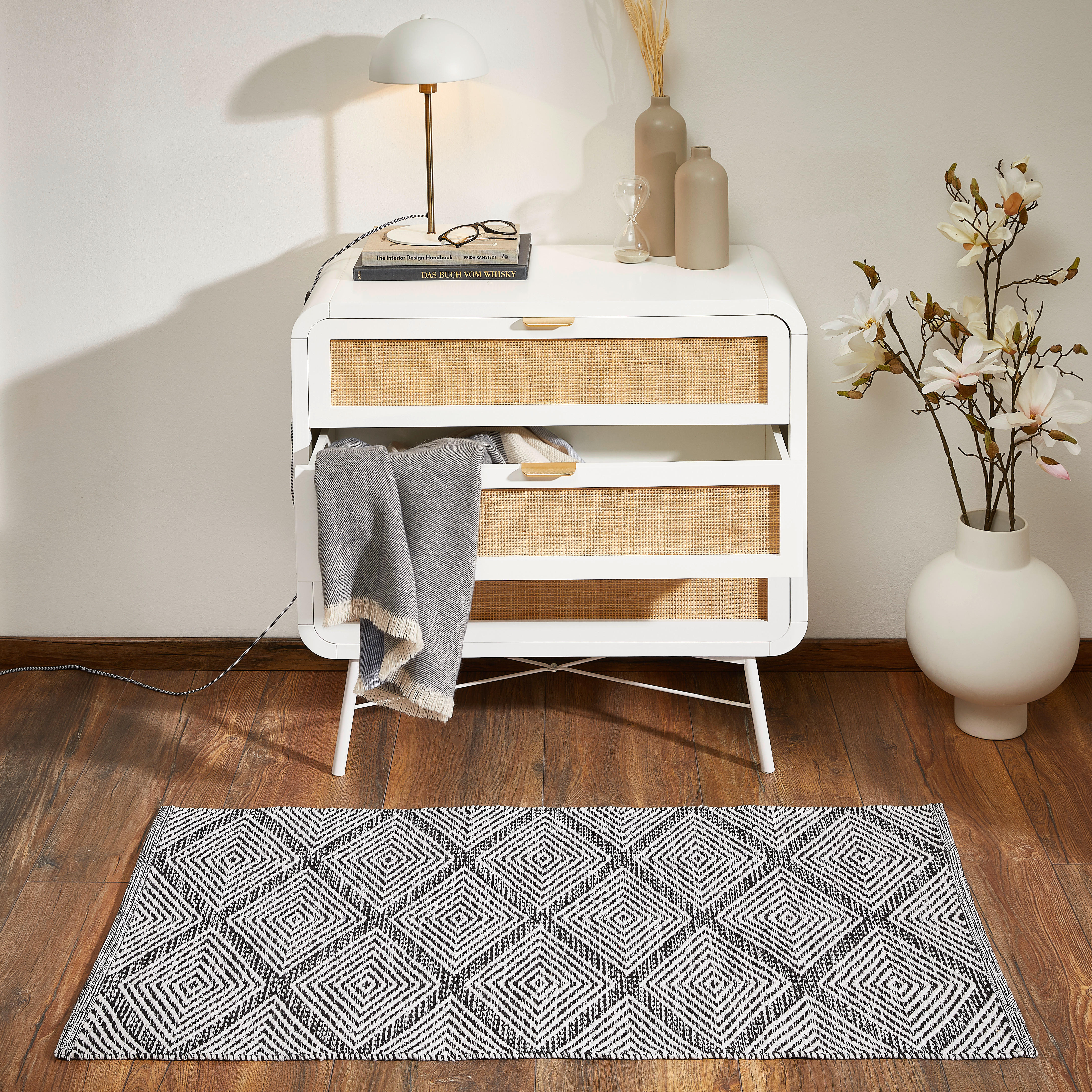 FLECKERLTEPPICH 60/120 cm Diamant Black Schwarz  - Schwarz, Design, Textil (60/120cm) - Boxxx