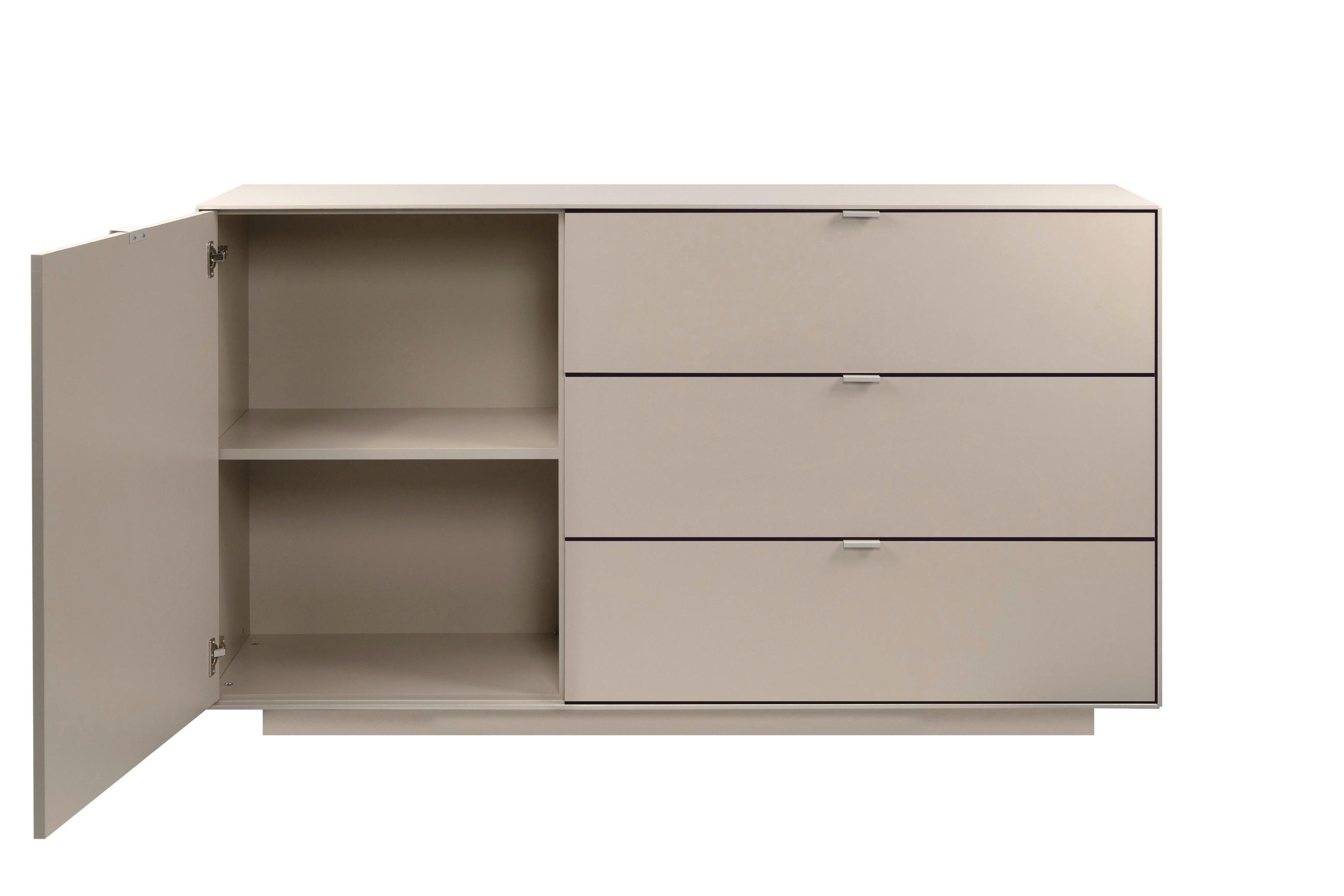 SIDEBOARD  in 160/90/37,5 cm  - Sandfarben, Design, Holzwerkstoff/Kunststoff (160/90/37,5cm) - MID.YOU