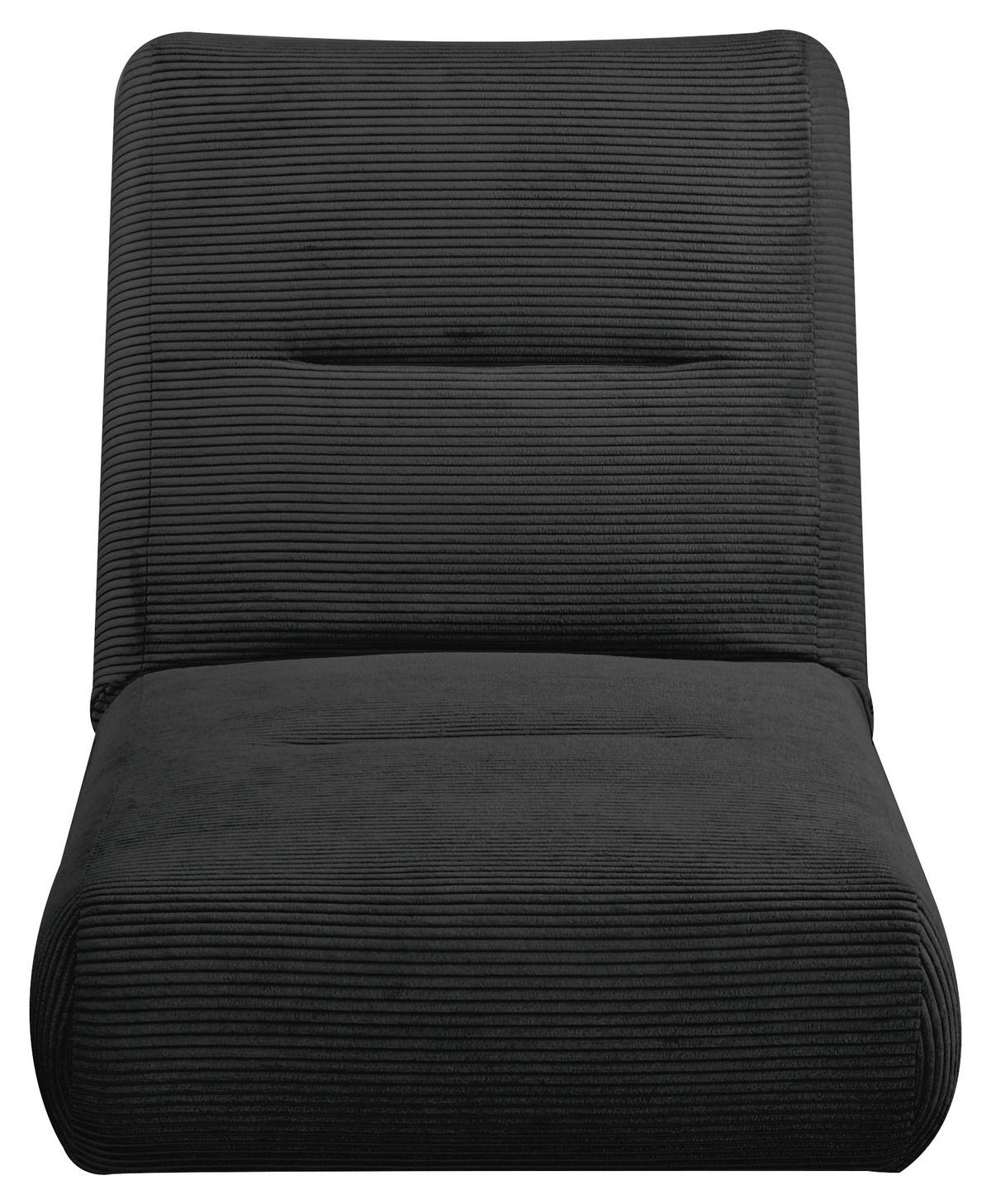 SCHLAFSESSEL in Cord Schwarz  - Schwarz, Design, Textil (81/88/160cm) - Livetastic