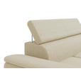 ECKSOFA  in Flachgewebe Beige  - Beige/Schwarz, KONVENTIONELL, Kunststoff/Textil (266/220cm) - Carryhome