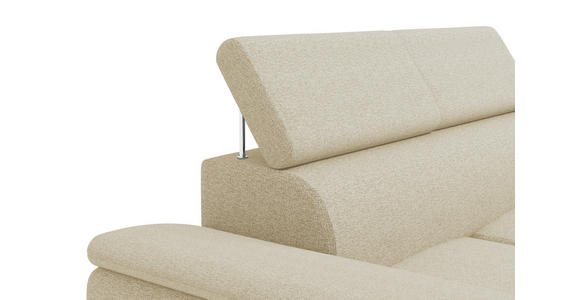ECKSOFA  in Flachgewebe Beige  - Beige/Schwarz, KONVENTIONELL, Kunststoff/Textil (266/220cm) - Carryhome
