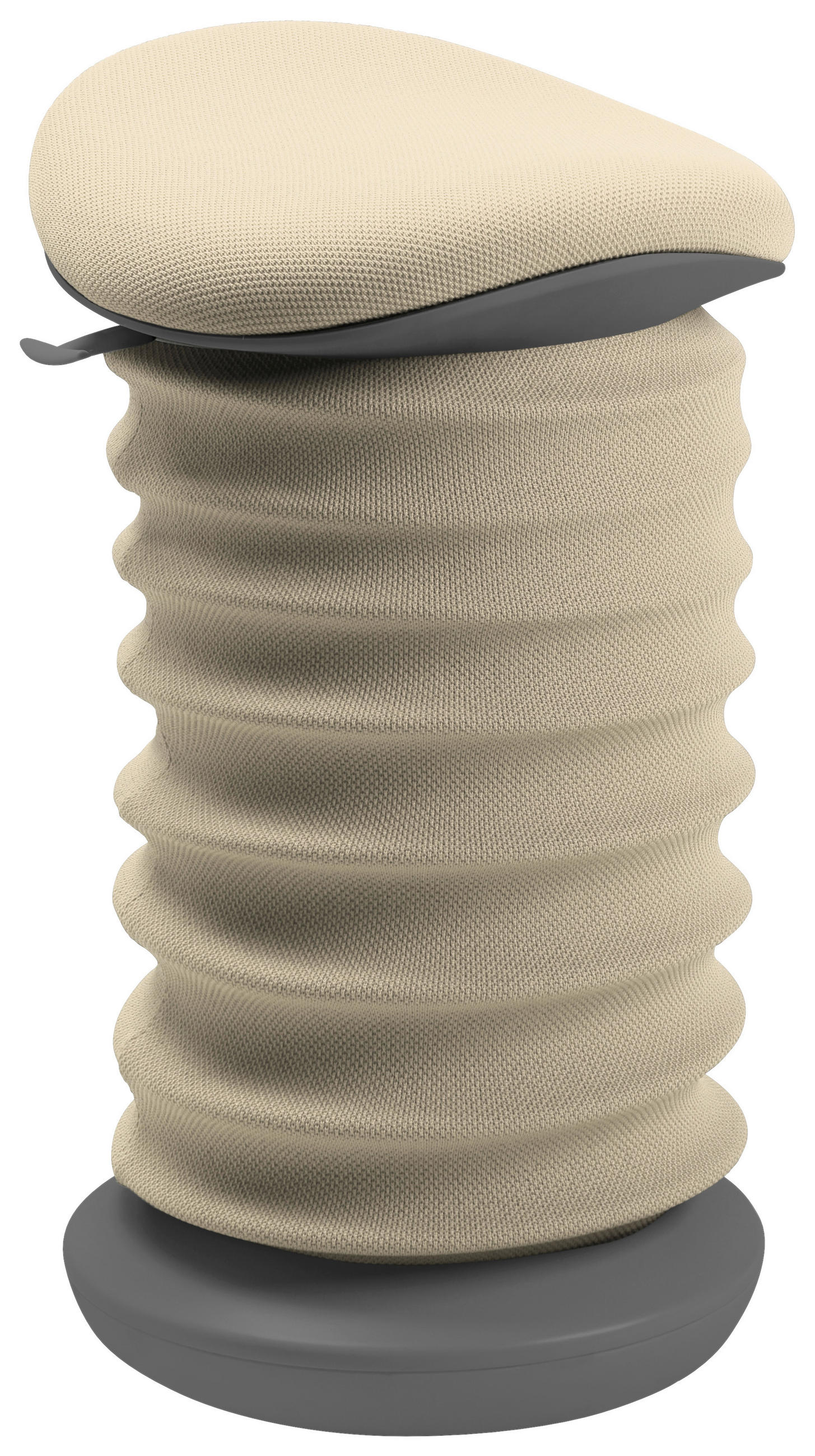 BÜROHOCKER Grau, Goldfarben  - Goldfarben/Grau, Design, Kunststoff/Textil (37,5/53-64/36cm) - Topstar