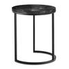 BEISTELLTISCH in Stein 39/39/49 cm  - Schwarz, Design, Stein/Metall (39/39/49cm) - Johann Jakob