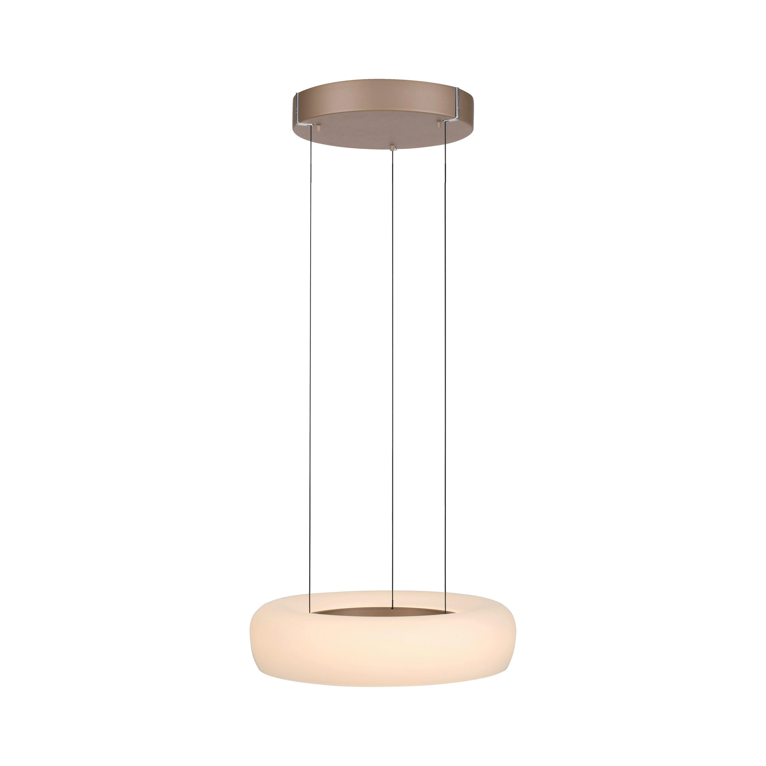LED-HÄNGELEUCHTE 51/51/240 cm    - Bronzefarben, Basics, Glas/Kunststoff (51/51/240cm) - Paul Neuhaus