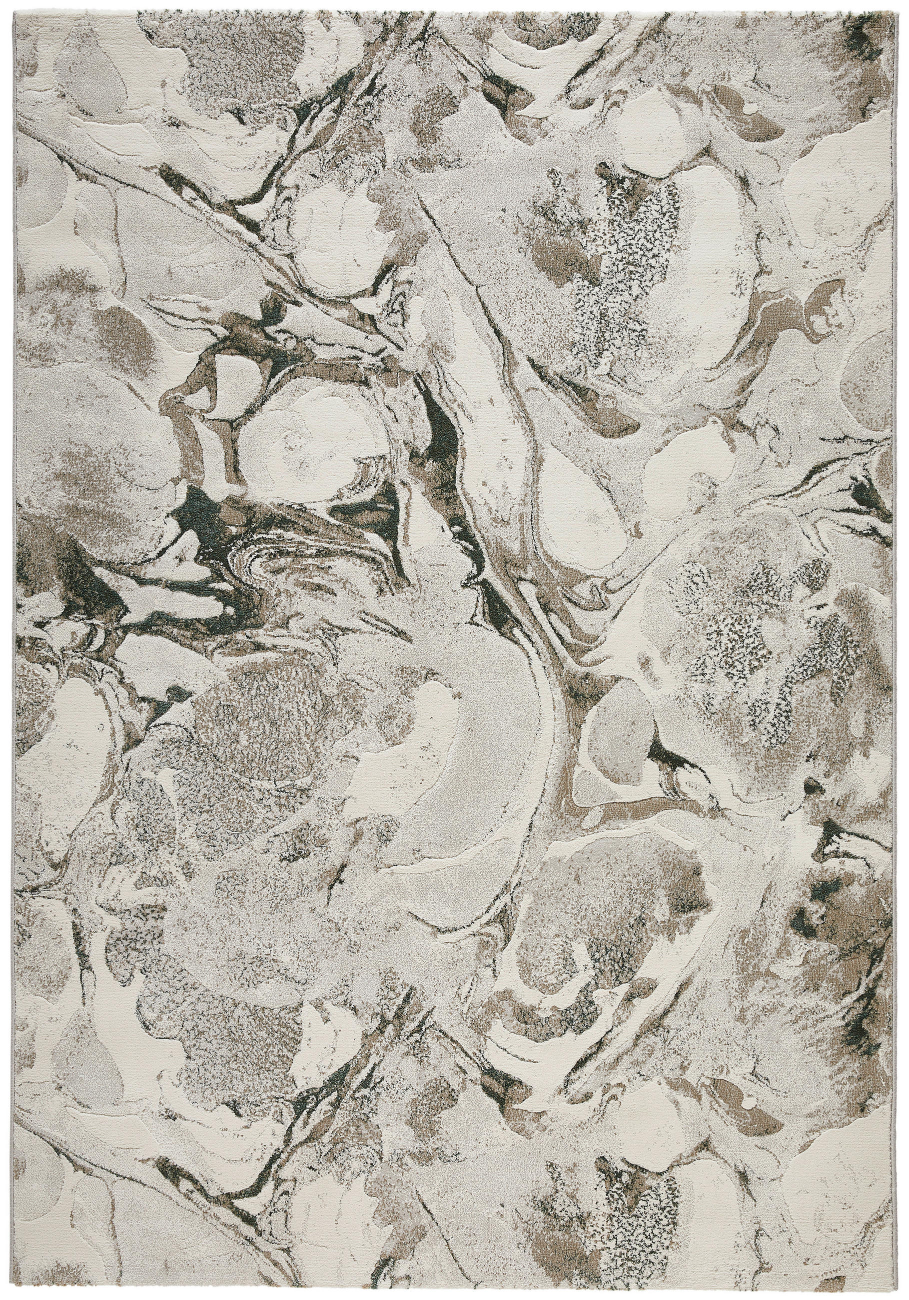 WEBTEPPICH 133/195 cm Platinum Grün, Weiß, Beige  - Beige/Weiß, Design, Kunststoff/Textil (133/195cm)