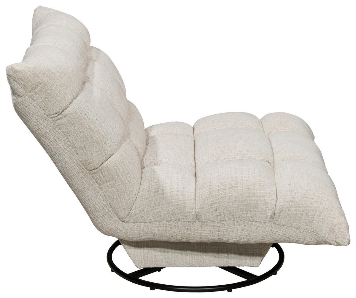 SESSEL in Chenille Beige  - Beige/Schwarz, MODERN, Textil/Metall (100/83/94cm) - Livetastic