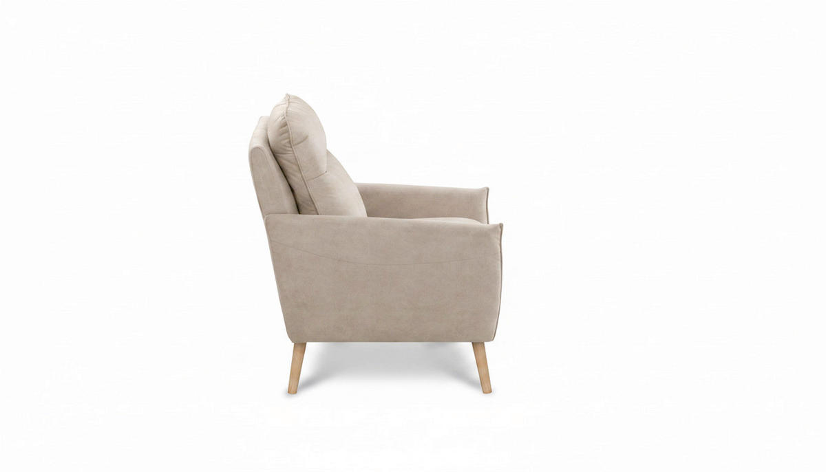 RELAXSESSEL in Textil Beige  - Beige/Buchefarben, Design, Holz/Textil (88/110/92cm) - Livetastic