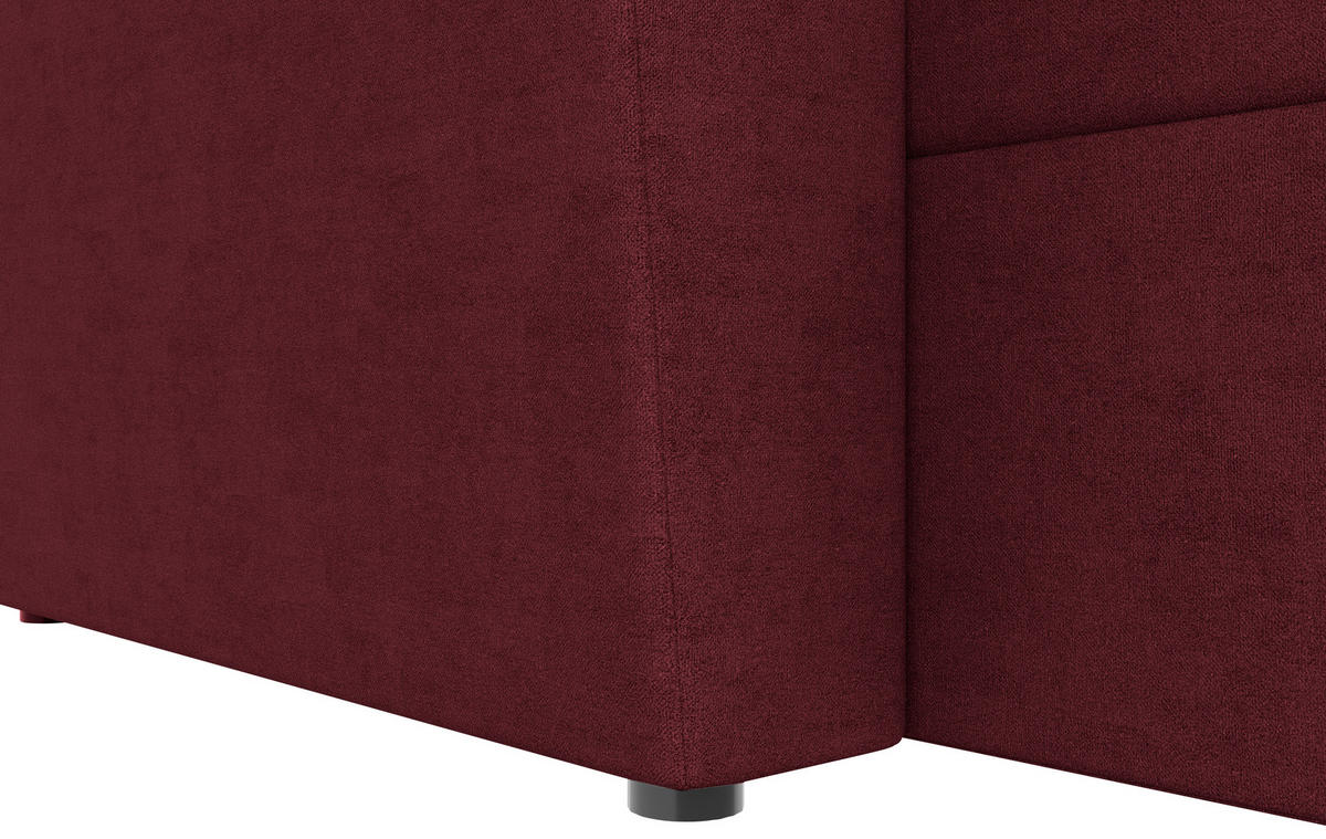 WOHNLANDSCHAFT TERMOLI Rot Jacquard  - Rot/Schwarz, Design, Kunststoff/Textil (155/296/155cm) - MID.YOU