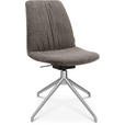 STUHL  in Aluminium Velours Metall, Textil  - Taupe/Alufarben, Design, Textil/Metall (46/81,5-84,5/55cm) - Johann Jakob