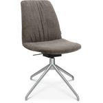 STUHL  in Aluminium Velours Metall, Textil  - Taupe/Alufarben, Design, Textil/Metall (46/81,5-84,5/55cm) - Johann Jakob