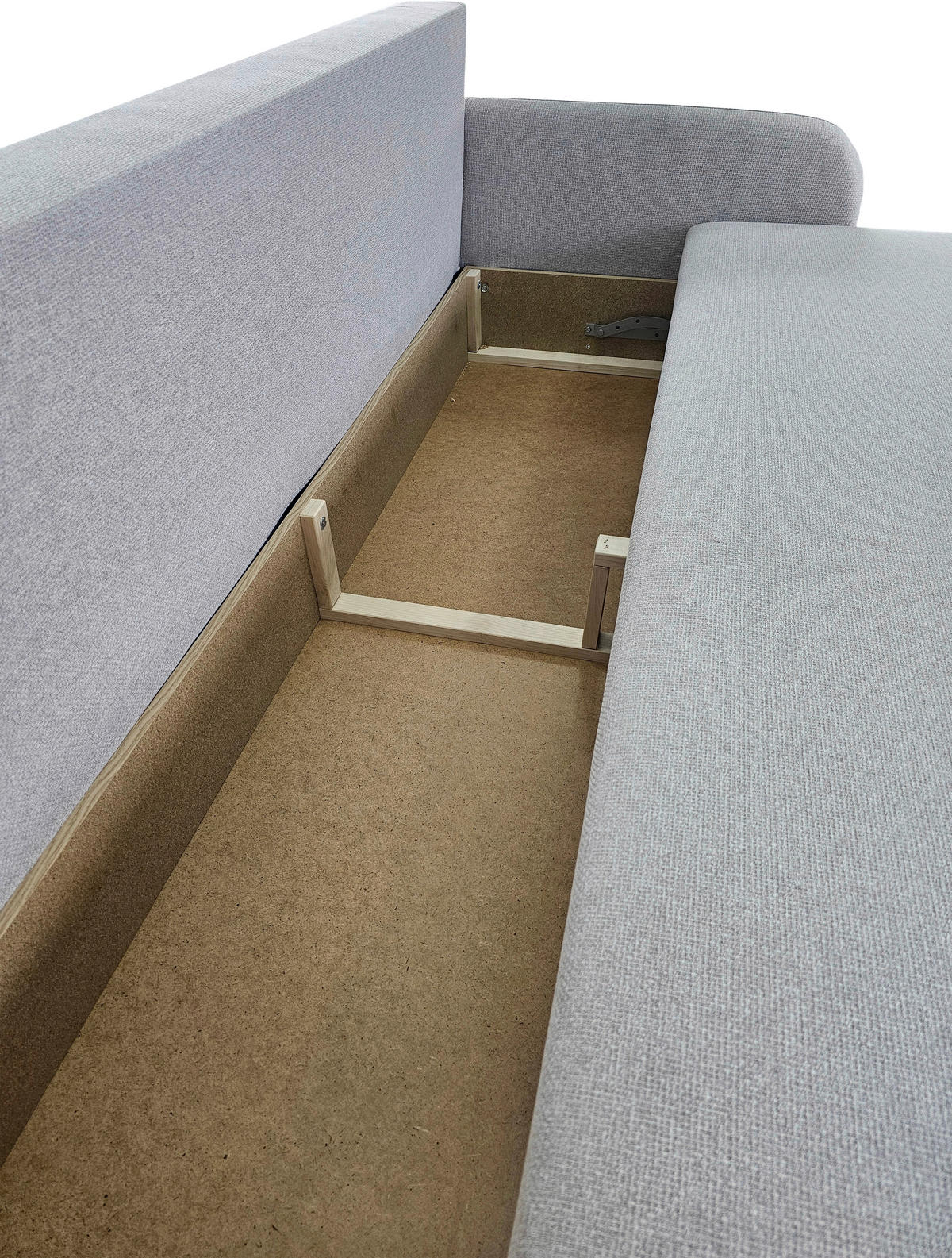 SCHLAFSOFA Flachgewebe Hellgrau  - Hellgrau/Schwarz, Design, Holz/Kunststoff (206/88/93cm) - MID.YOU