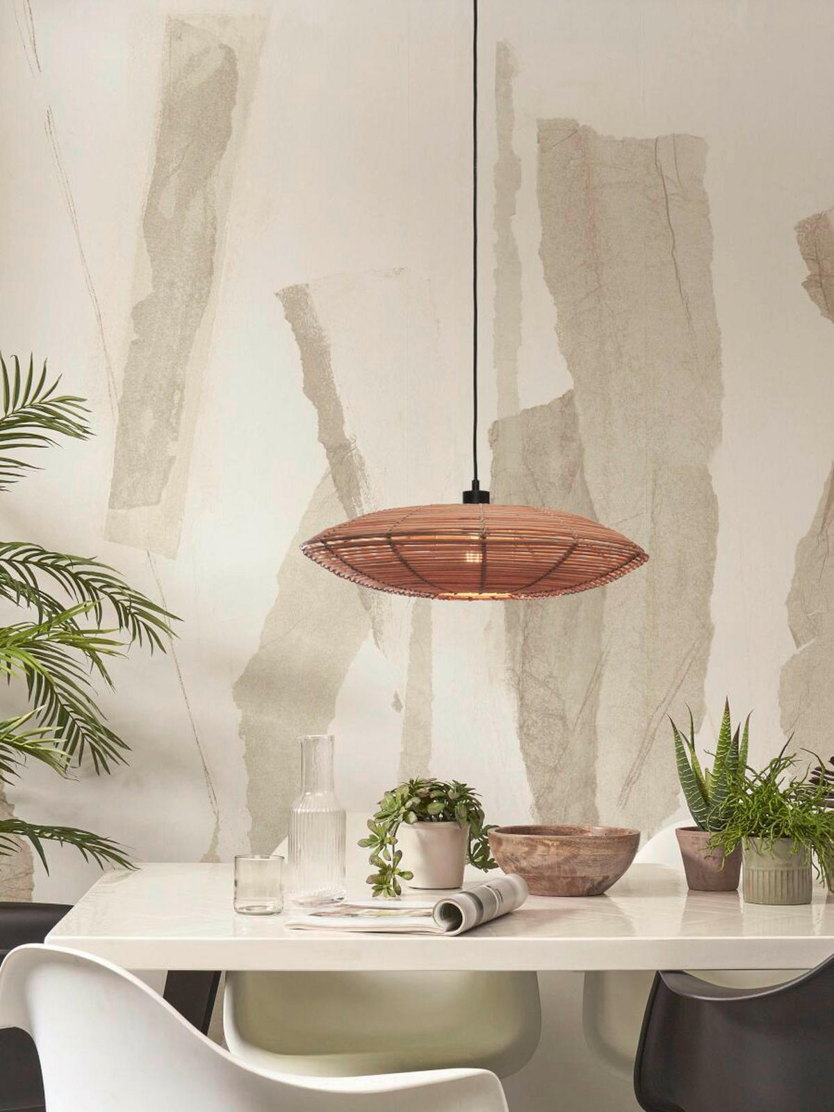 HÄNGELEUCHTE GOOD&MOJO 55/55/14 cm   - Naturfarben, Trend, Holz (55/55/14cm) - Good & Mojo