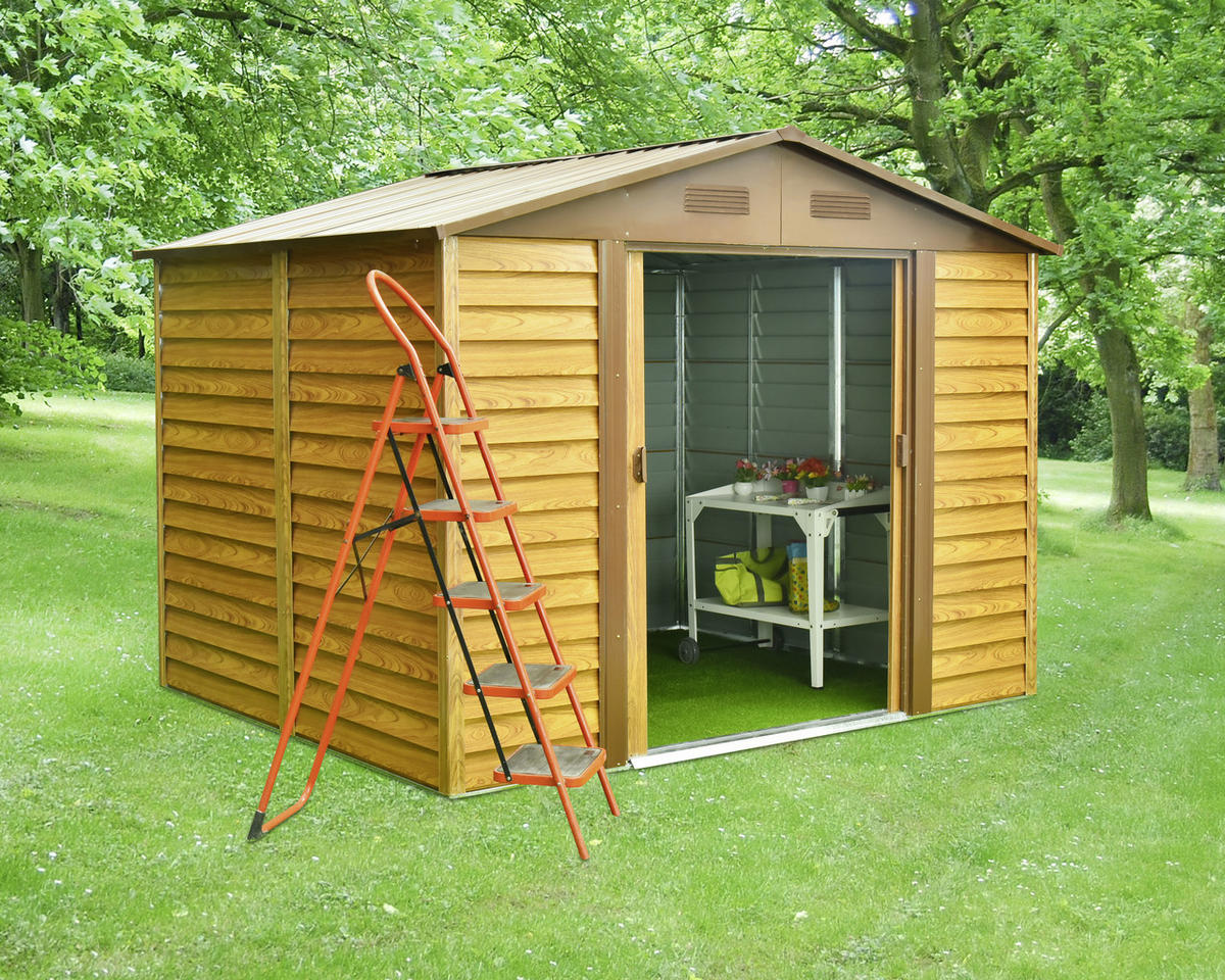 GERÄTEHAUS 278/215/323 cm  - Hellbraun, Basics, Metall (278/215/323cm)