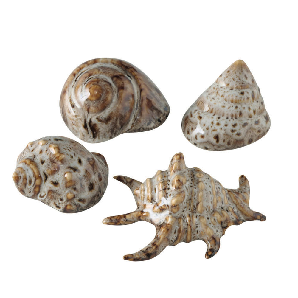 DEKOR KAGYLÓ - krémszínű/barna, Basics, kerámia (7/6/4cm)